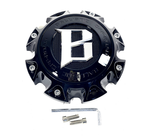 Ballistic Off-Road Gloss Black Wheel Center Cap EMR973 Ballistic-Up LG1810-23 (4 CAPS)