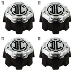 2 Crave Wheels Chrome / Black Custom Wheel Center Cap 8-LUG (4 CAPS) W/Screws - Wheelcapking