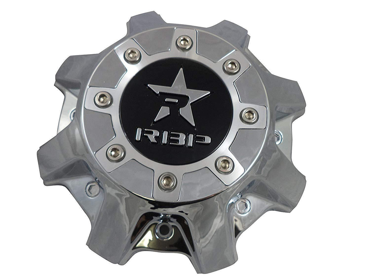 RBP Wheels Chrome/Black Logo Custom Wheel Center Caps CAP804064C