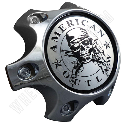 American Outlaw Wheels Chrome Custom Wheel Center Caps # BC-788 (1 CAP) - Wheelcapking