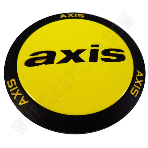 Axis Wheels Yellow / Black SHINE Custom Wheel Center Cap (1 CAP) - Wheelcapking
