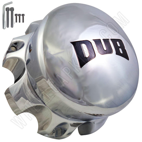 Dub Wheels Chrome Custom Wheel Center Cap # 1000-90 / 1000-91 / 1000-57 (1 CAP) - Wheelcapking
