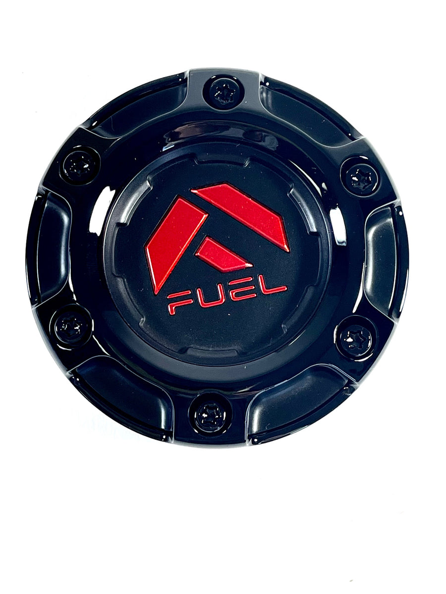 Fuel Wheels Gloss Black / Red Logo Center Cap 100468GBQ (1 CAP) 5