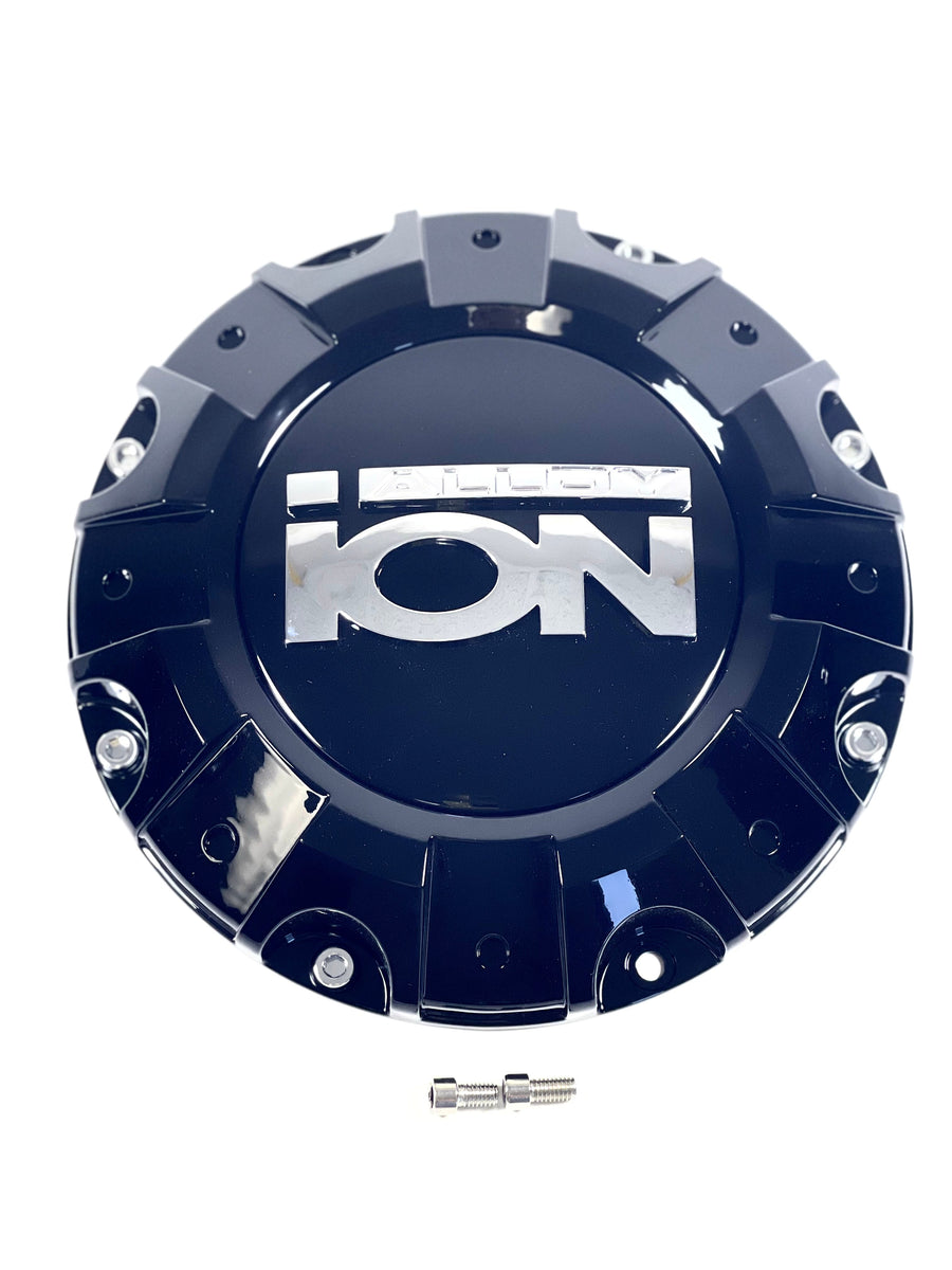 ION ALLOY C1019402B / C10187B WHEEL RIM CENTER CAP GLOSS BLACK (4 CA