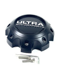 Ultra Motorsports Wheels Flat Black Custom Wheel Center Caps # 89-9779 (4 CAPS)