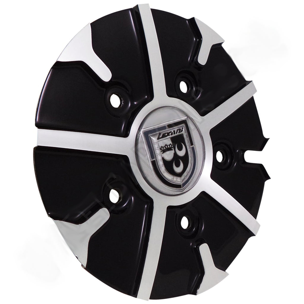 Lexani Wheels Silver / Black Custom Wheel Center Cap C3142 (4 CAPS
