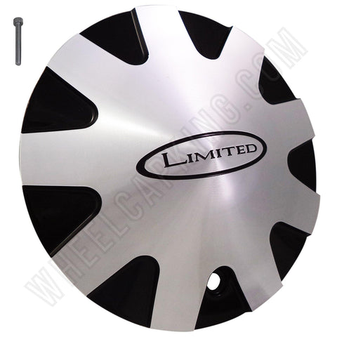 Limited Wheels Chrome / Black Custom Wheel Center Cap # 501-2085 (1 CAP) - Wheelcapking