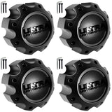 Ultra Wheels Satin Black / Black Logo Wheel Center Cap # 89-9782SBB (4 CAPS) NEW + BOLTS