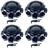Ultra Motorsports Gloss Black Custom Wheel Center Caps # 89-9879 (4 CAPS)
