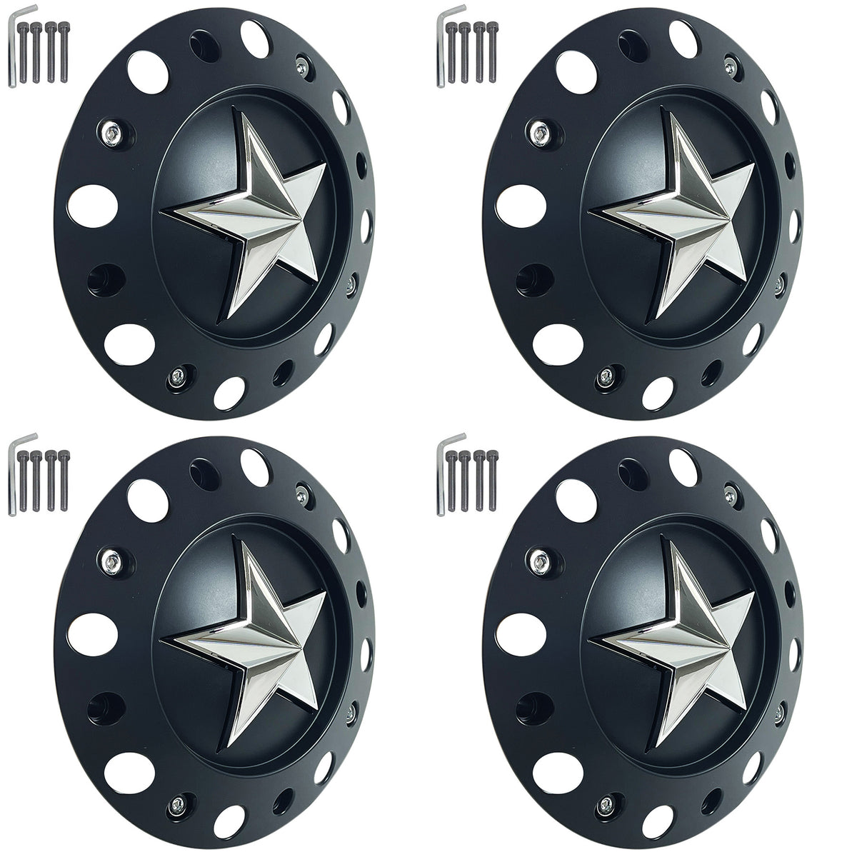 KMC XD 775 Rockstar Matte Black Wheel Center Hub Cap 8 3/8