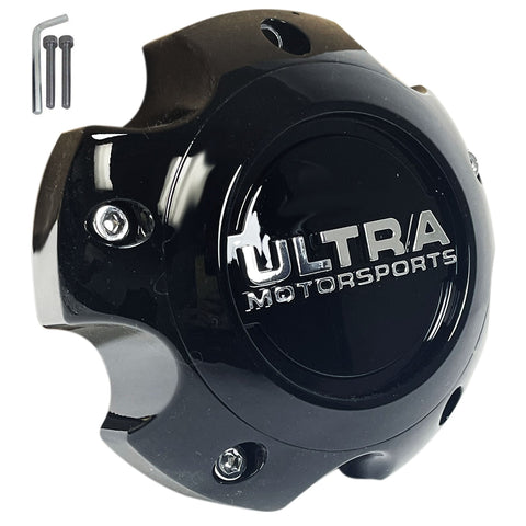 Ultra Motorsports Wheels Gloss Black Wheel Center Cap # 89-9756 (1 CAP)