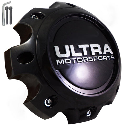 Ultra Motorsports Wheels Gloss Black Custom Wheel Center Caps # 89-9779 (1 CAP)