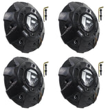 FUEL Offroad Wheels Gloss Black / Black Rivets Custom Center Caps # 1003-84GBR (4 CAPS)