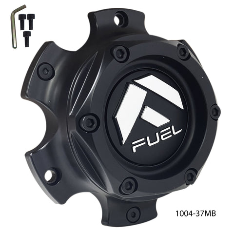 Fuel Wheels Matte Black Center Cap # 1004-37MB / 1004-36 (4 CAPS) 6x135 6x5.5