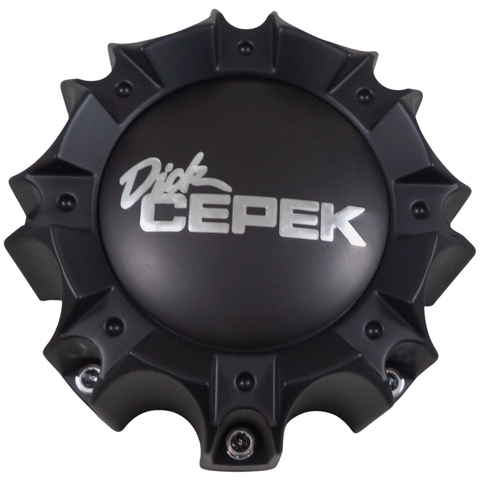 Dick Cepek Wheels Flat Black Wheel Center Cap # CAP-WX05-165.1-170-8H / NEW
