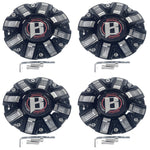 Ballistic Off-Road Gloss Black Chrome Wheel Center Cap CAP OR-D2 CAP OR-D (4 CAPS) + SCREWS