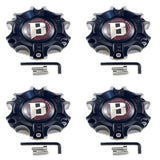 Ballistic Wheel Center Cap Wheels Flat Black # CAP-WX04-135 / 139.7-6H / WX04 (4 CAPS)