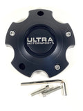 Ultra / FX Motorsports Wheels Flat Black Wheel Center Cap # 89-9755 (1 CAP)