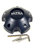 Ultra / FX Motorsports Wheels Flat Black Wheel Center Cap # 89-9755 (1 CAP)