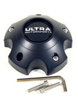 Ultra Motorsports Wheels Flat Black Wheel Center Cap # 89-9755SB (4 CAPS)