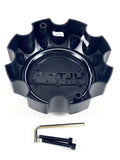 Ultra Motorsports Wheels Flat Black / Black logo Wheel Center Cap # 89-9778SBB (4 CAPS)