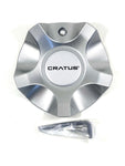 Cratus Wheels Silver Wheel Rim Center Cap # CAP CR-105 (1 CAP) + BOLT