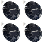 MAYHEM MONSTER SERIES 8100 GLOSS BLACK WHEEL RIM CENTER CAP 81492090F-1 C108100B (4 CAPS)
