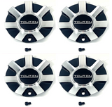 Touren # C1032601B / C-216-1 / TR60 3260 Black Machined Wheel Rim Center Cap (4 CAPS)