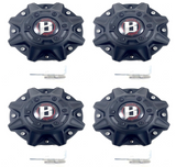 BALLISTIC FLAT MATTE BLACK LG1208-33 / LG1208-34 OR TOP 845 MORAX WHEEL RIM CENTER CAP (4 CAPS)