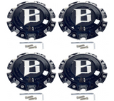Ballistic Off-Road Gloss Black Wheel Center Cap EMR973 Ballistic-Up LG1810-23 (4 CAPS)
