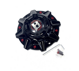 Ballistic 845 Morax LG1208-33 SGD0010 Gloss Black / Red Wheel Center Cap WXORGB (4 CAPS)