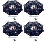 Ballistic 845 Morax LG1208-33 SGD0010 Gloss Black / Red Wheel Center Cap WXORGB (4 CAPS)