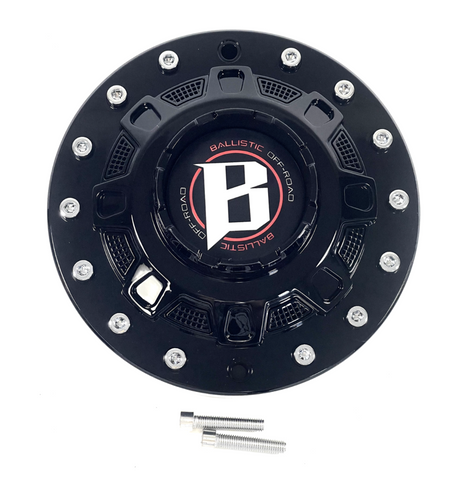 Ballistic Gloss Black Chrome Rivets Wheel Rim Center Cap CAP BL-02 (1 CAP) + SCREW
