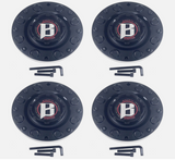Ballistic Off-Road Matte Black Wheel Center Cap CAP TS-H56 / 978 Cannon (4 CAPS) + SCREW