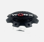 Worx / Ultra Alloy Wheels Matte Black Wheel Center Cap # WRX-8899FSB 30171765F-1 (4 CAPS) +SCREWS
