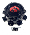 Fuel Offroad Wheels Gloss Black Red Logo Custom Wheel Center Cap # 1004-08GBQ (4 CAPS)