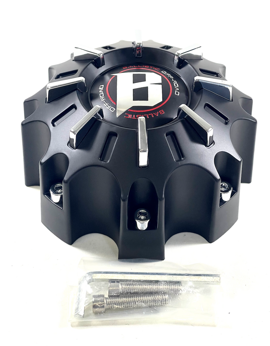 Pro Comp Matte Black 8-Lug Wheel Center Cap - 34-8HS-CAP - With Decal