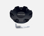 Cratus Wheels Flat Black Wheel Rim Center Cap # CAP CR-108 (4 CAPS) + BOLT