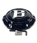 Ballistic Off-Road Gloss Black / Chrome Logo Wheel Center Cap (4 CAPS) CAP OR_VD + BOLTS