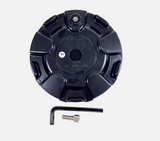 Cratus Wheels Matte Black Custom Wheel Center Cap # CR 106-CAR (1 CAP) + SCREWS