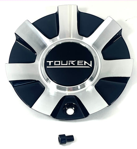 Touren # C1032601B / C-216-1 / TR60 3260 Black Machined Wheel Rim Center Cap