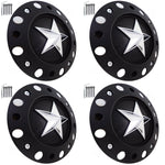 KMC XD 775 ROCKSTARR Alloy Wheels Flat Black Custom Wheel Center Cap # 1000775B (4 CAPS) TALL