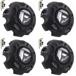 Fuel Offroad Wheels Flat Black Custom Wheel Center Cap # 1001-59B / M-444 (4 CAPS)