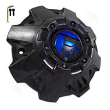 Fuel Wheels Gloss Black / Blue Logo Wheel Center Cap # 1001-63GBK M-447 5-6 LUG (1 CAP)