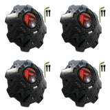Fuel Offroad Wheels Gloss Black / Red Logo Wheel Center Cap # 1001-63GBQ M-447 5-6 LUG (4 CAPS)
