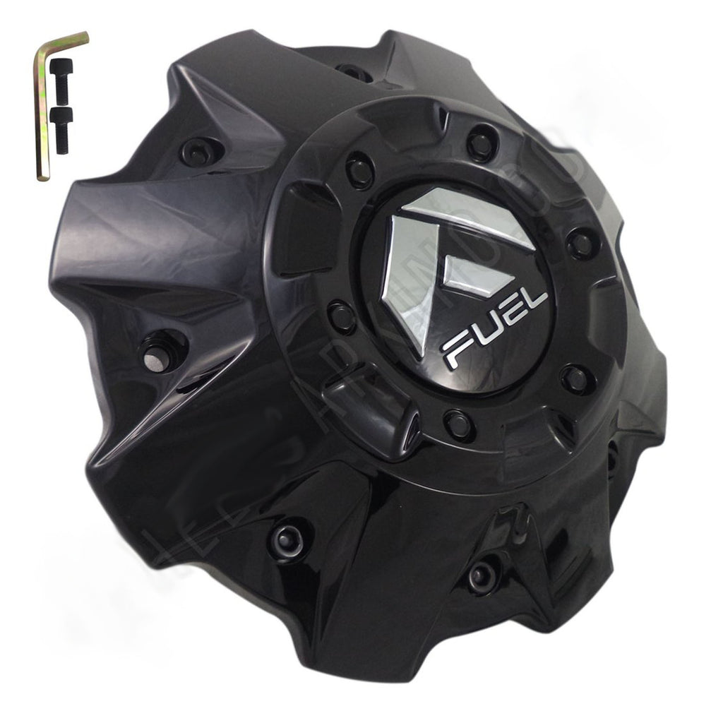 thumbnail image 2 of Fuel Offroad Wheels Gloss Black Center Cap With Black Rivets - Part #1001-63GBR 2 of 13