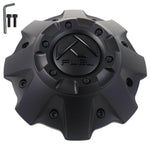 Fuel Offroad Wheel Center Cap 1001-63MBGB Flat Black / Gloss Logo 5+6 Lug (1 CAP) - Wheelcapking