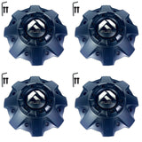 Fuel Offroad Wheels Flat Black / Black Rivets Custom Wheel Center Cap Caps # 1001-79MBR (4 CAPS)