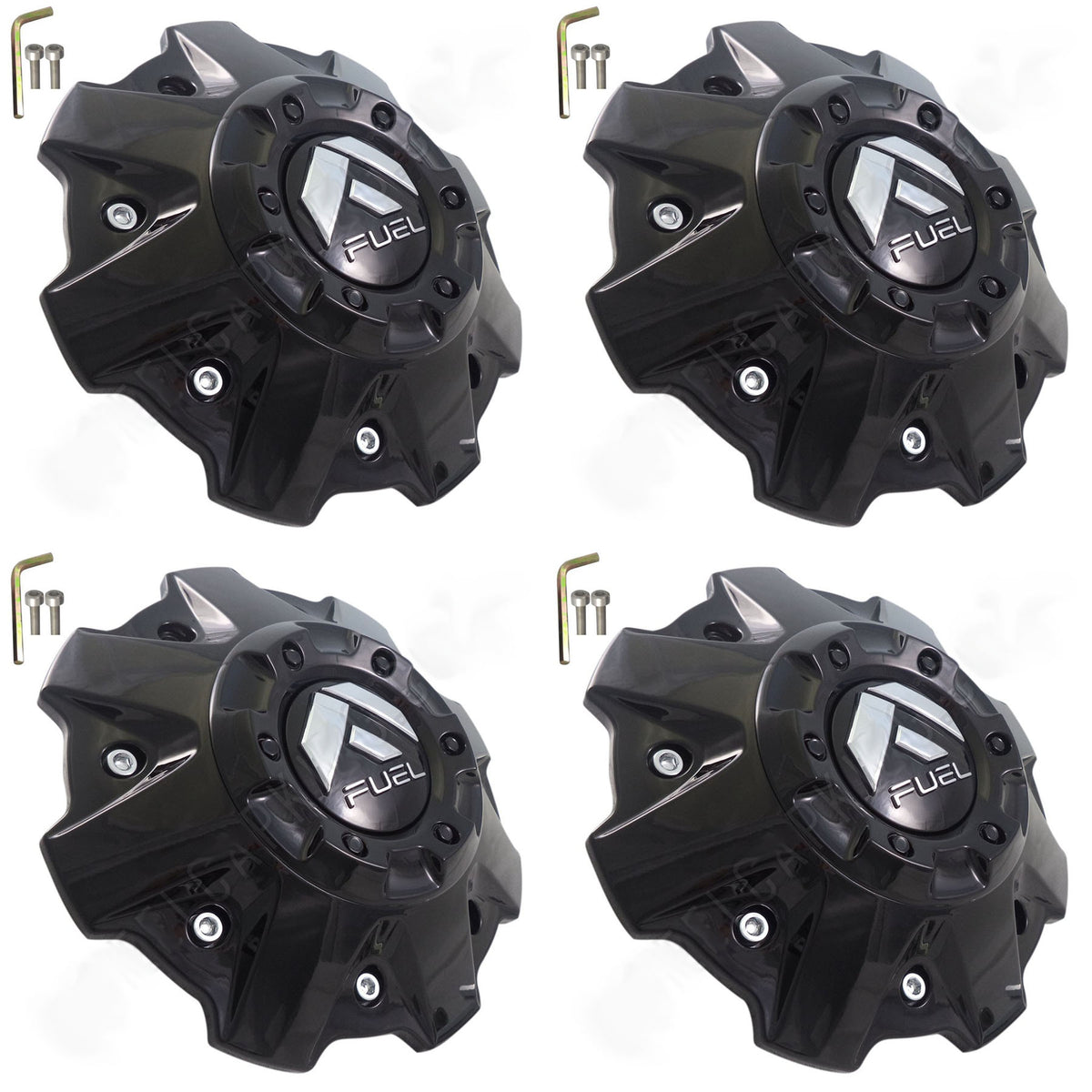 Fuel Rims Caps Fuel Offroad Wheels Gloss Black Custom Center Cap Caps # 1001-81GB (4 ...