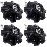 Fuel Offroad Wheels Gloss Black Custom Center Cap Caps W/ Riser # 1002-49GB (4 CAPS) NEW